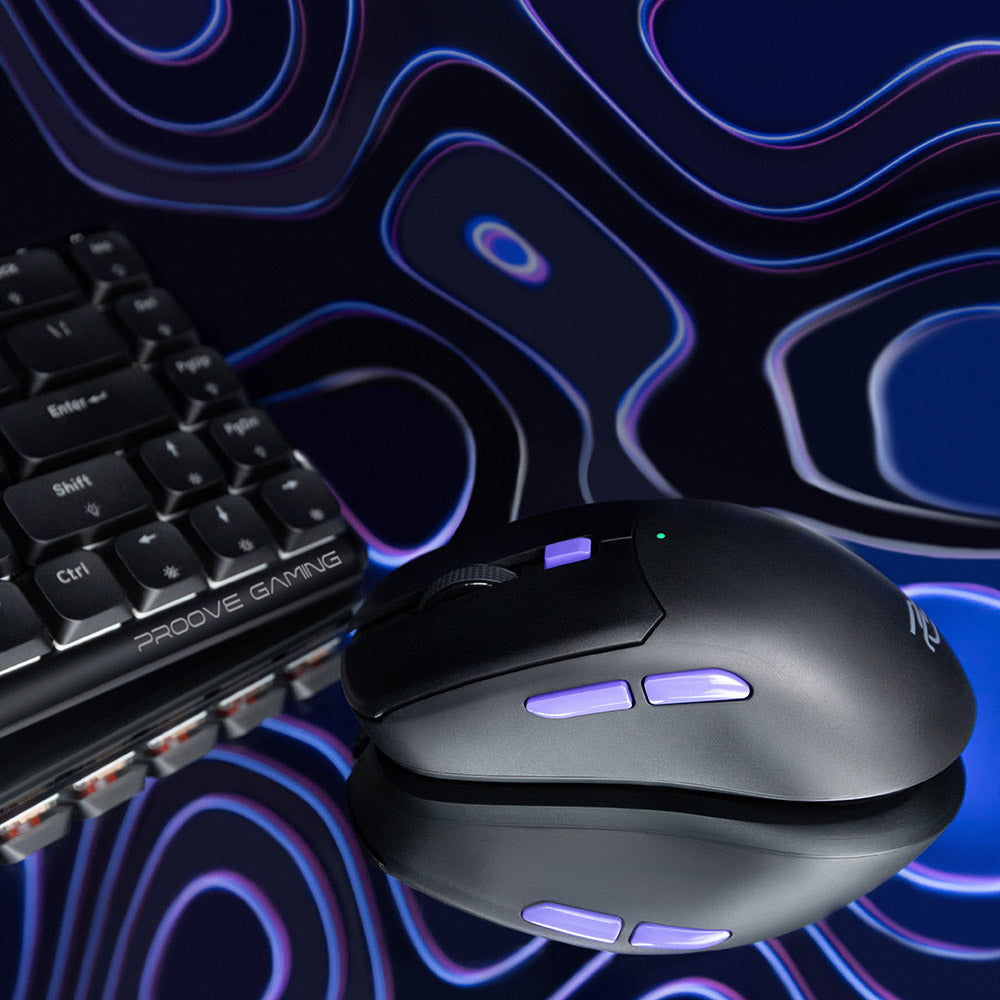 Brezžična igralna miška Proove Everon, 800DPI - 10000DPI, Bela WMEV00022002