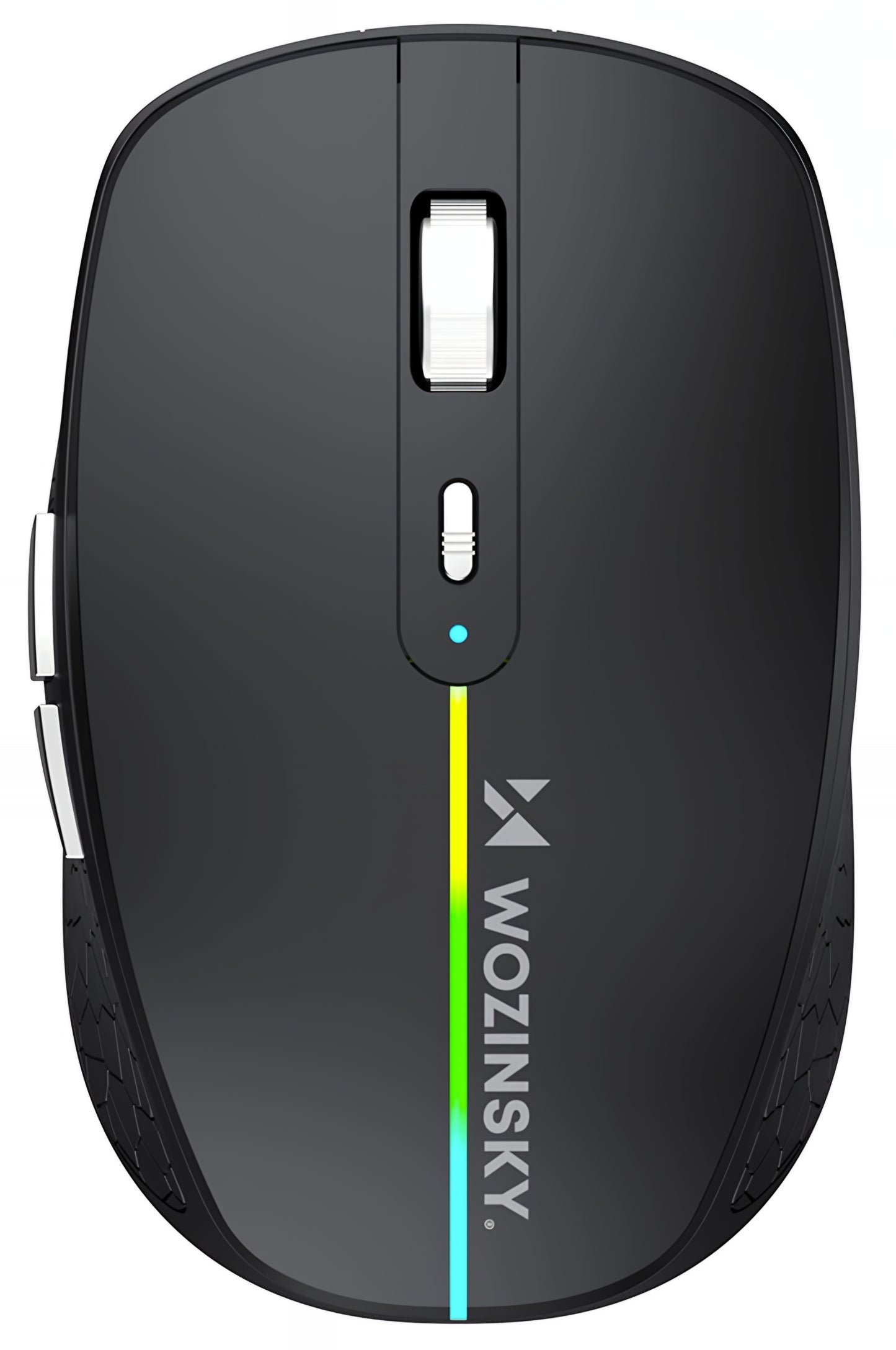 Brezžična igralna miška WZK WMGK-1132, 1600DPI, RGB, BT / Wi-Fi, Črna