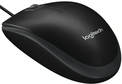 Wired USB Mouse Logitech B100, 1000DPI, Black 910-003357
