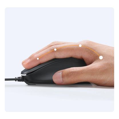 Miška Wired USB UGREEN MU007, 1200DPI, 1.5m, Črna