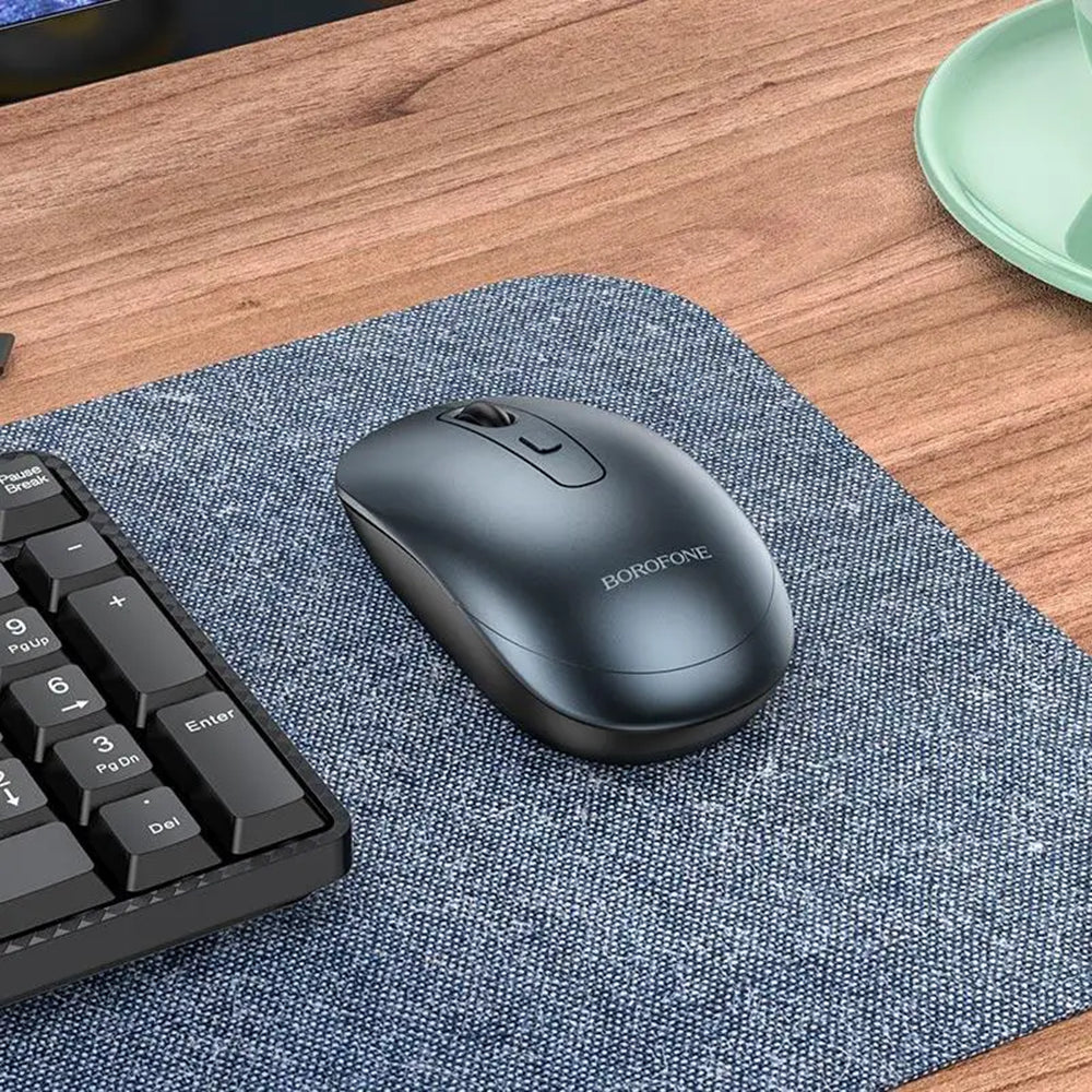 Brezžična miška Borofone BG13 Winner, 1600DPI, Siva