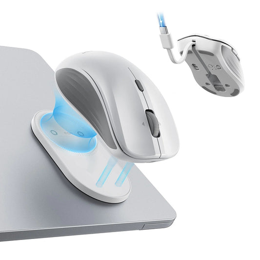 Brezžična miška ESR MagMouse, 800DPI - 4800DPI, BT / Wi-Fi, Bela