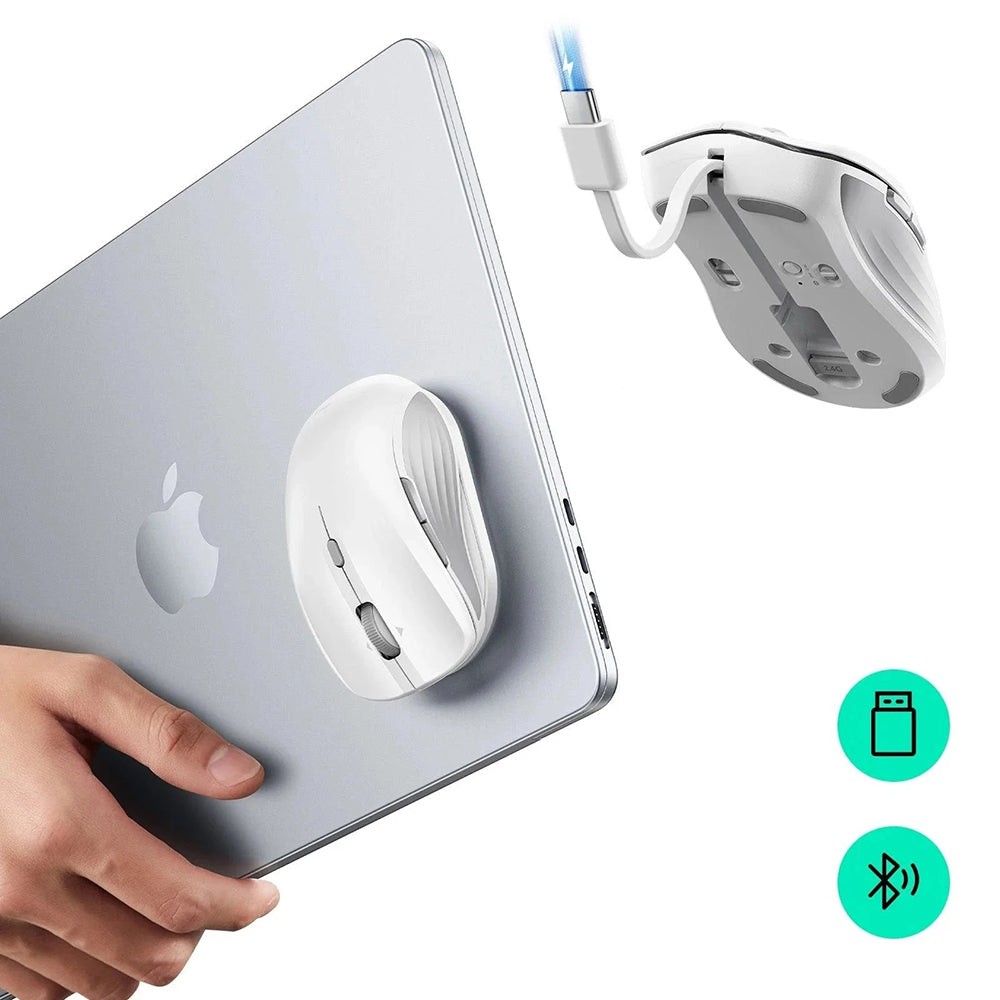 Brezžična miška ESR MagMouse, 800DPI - 4800DPI, Bela