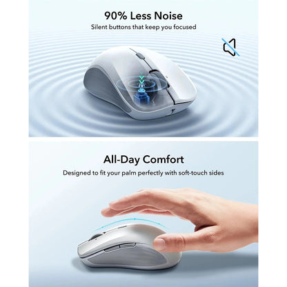 Brezžična miška ESR MagMouse, 800DPI - 4800DPI, Bela