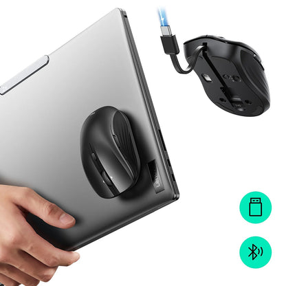 Brezžična miška ESR MagMouse, 800DPI - 4800DPI, BT / Wi-Fi, črna