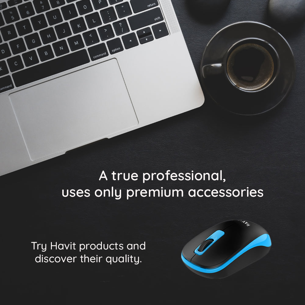 Brezžična miška HAVIT MS626GT, 1200DPI, črno modra