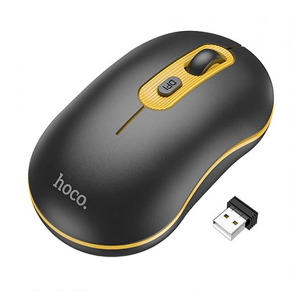 Brezžična miška HOCO GM21, 1600DPI, Rumena