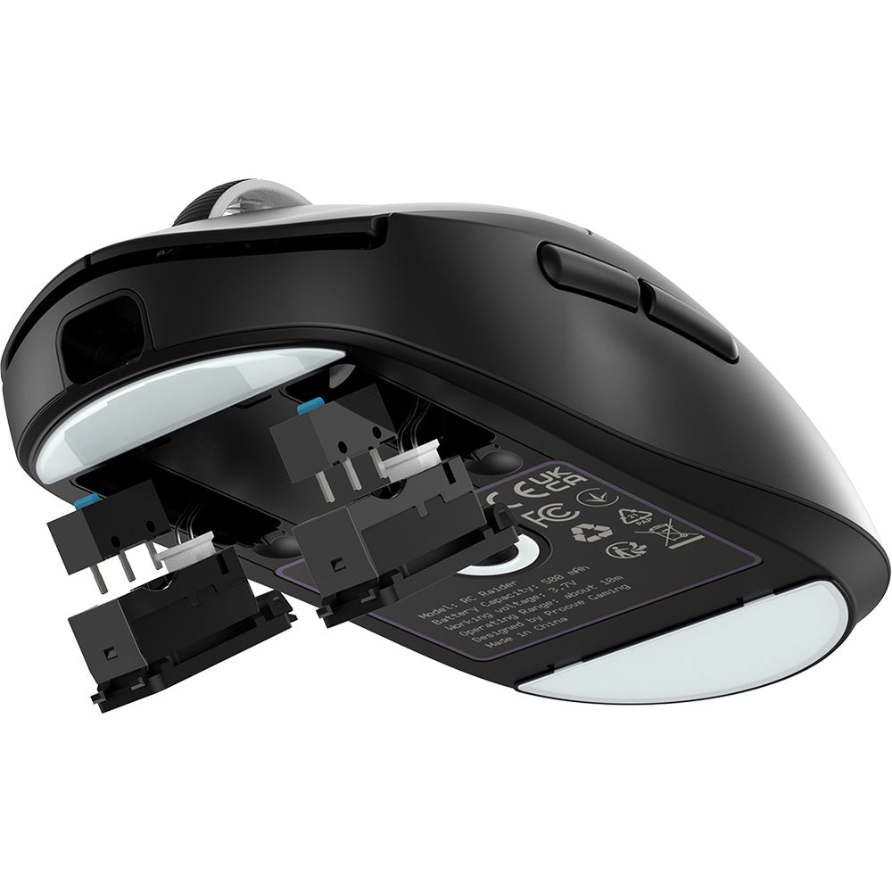 Brezžična miška Proove RC Raider 8K, 800DPI - 32000DPI, BT / Wi-Fi / Žična, Črna WMRR00122001