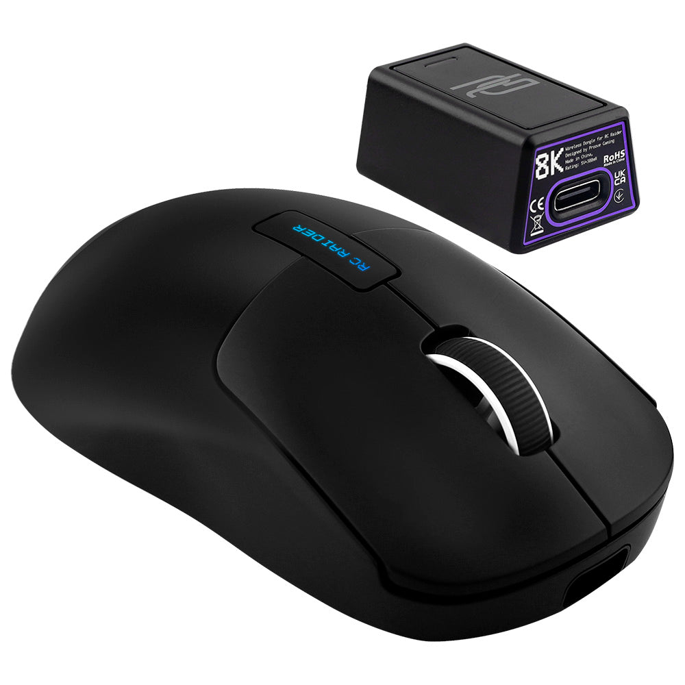 Brezžična miška Proove RC Raider 8K, 800DPI - 32000DPI, BT / Wi-Fi / Žična, Črna WMRR00122001