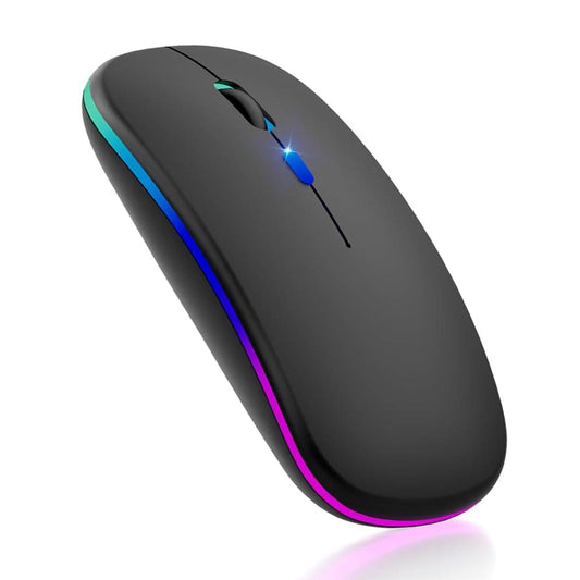 Brezžična miška Techsuit M1, RGB, 1600DPI, BT / Wi-Fi, Črna