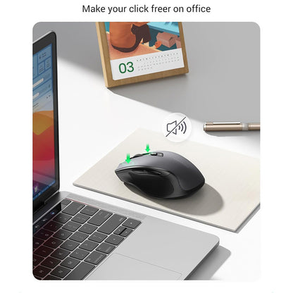 Brezžična miška UGREEN MU006S (85082), 4000DPI, BT / Wi-Fi, Siva