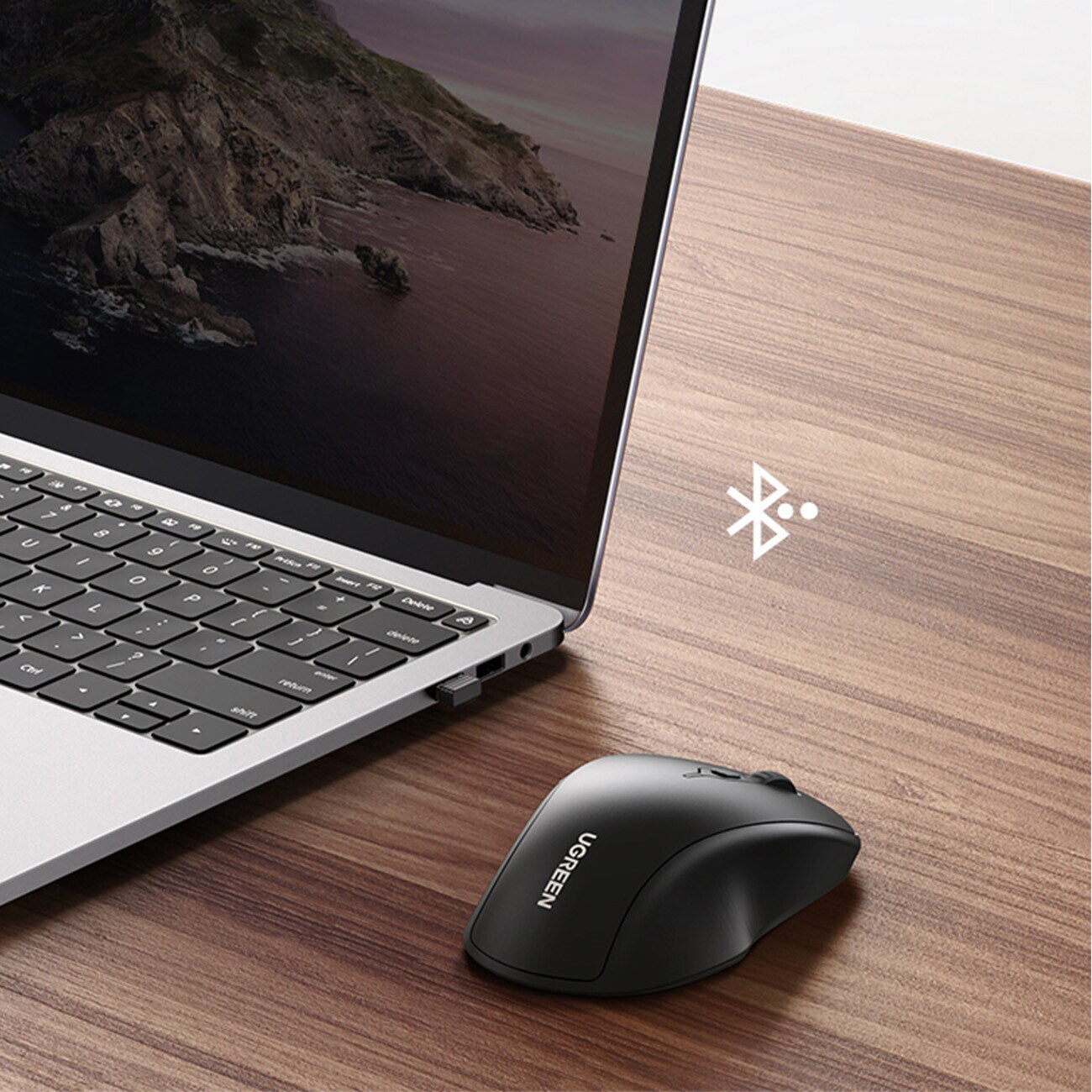 Mouse Wireless UGREEN MU101, 4000DPI, BT / Wi-Fi, Albastru