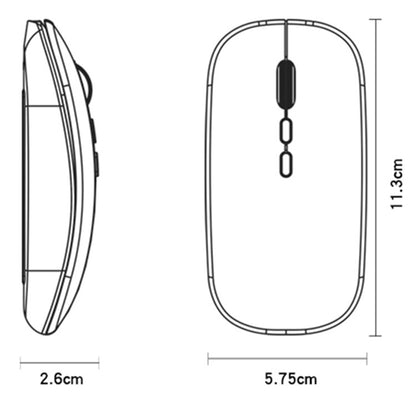 Brezžična miška Yesido KB15, 800DPI - 1600DPI, Srebrna