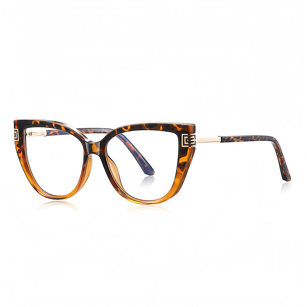 Techsuit 2259 Women's Computer Glasses, Anti-Blue Light, Brown