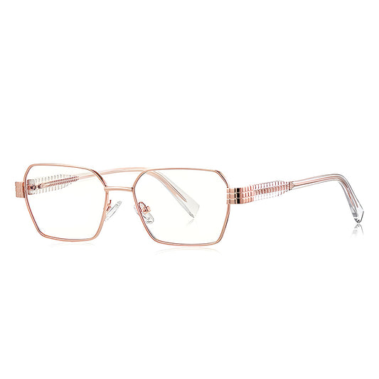Techsuit 3161 Women's Computer Glasses, Anti-Blue Light, Pink Gold