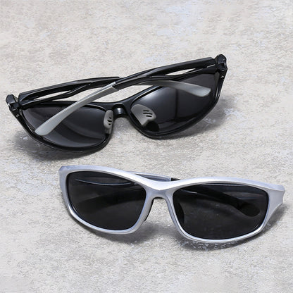 Unisex Cycling Glasses Techsuit 9309, Polarized, Black Blue