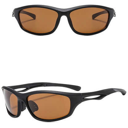 Unisex kolesarska očala Techsuit 9309, polarizirana, črno-rjava