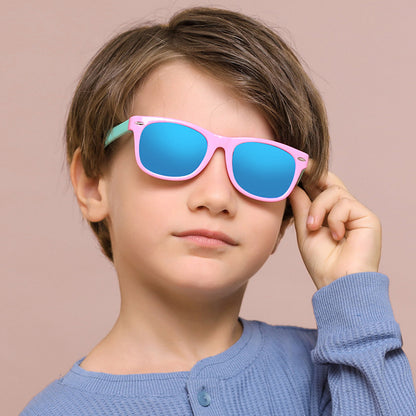 Techsuit D802 Kids Sunglasses, Polarized, UV Protection, Pink