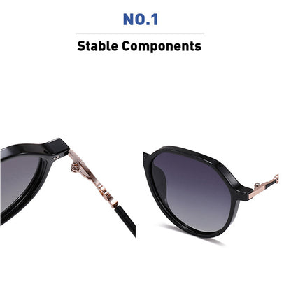 Techsuit 2203 Women's Sunglasses, Polarized, UV Protection, Brown