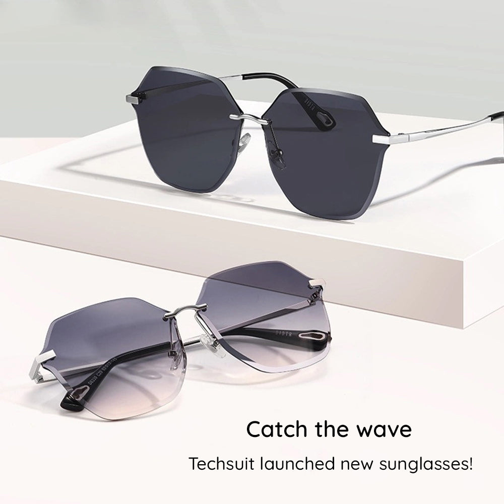 Sončna očala za ženske Techsuit 8195, črno-srebrna