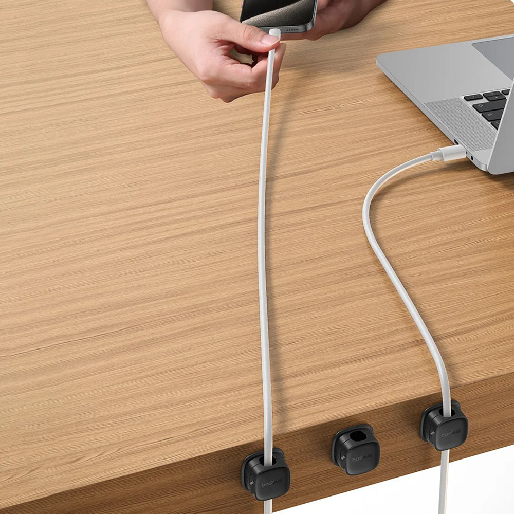 Organizator kablov Baseus Lite Magnetic, Set 3 kosi, Črna B01331106111-00