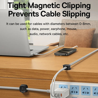 Organizator kablov Baseus Lite Magnetic, Set 3 kosi, Črna B01331106111-00