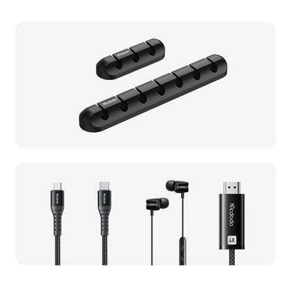 McDodo WF-5960 Cable Organizer, Set of 2, Black