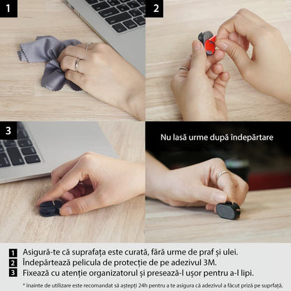 Organizator kablov Ringke, Set 6 kosov, Črn