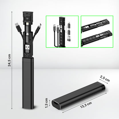 Organizator z dodatki / Bralnik kartic Qualo QZS-P-01, črn