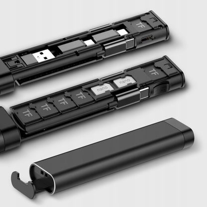 Organizator z dodatki / Bralnik kartic Qualo QZS-P-01, črn