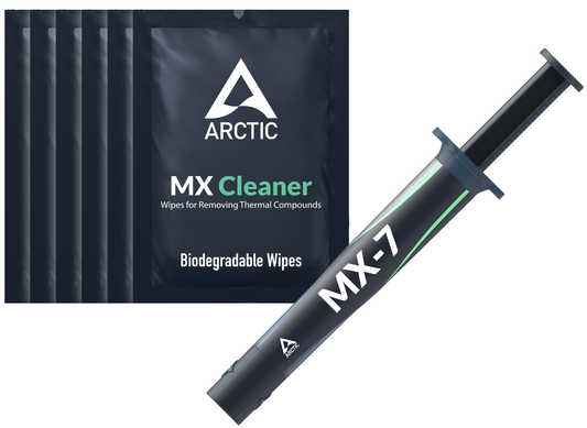Toplotno prevodna pasta ARCTIC MX-7 + MX Cleaner robčki, tip brizge, 4g ACTCP00092A