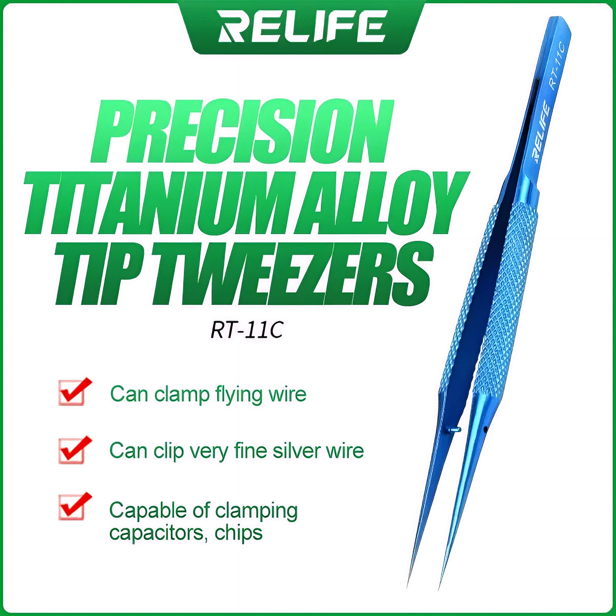 Upognjeni pinceta Relife RT-15C