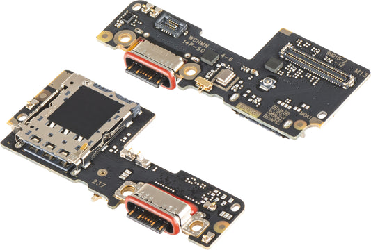 Plošča s priključkom za polnjenje - mikrofon - modul za branje SIM kartice Xiaomi Poco X7