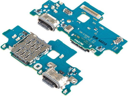 Plošča s priključkom za polnjenje - mikrofon - modul za branje SIM kartice Samsung Galaxy A36 A366, servisni paket GH96-19348A
