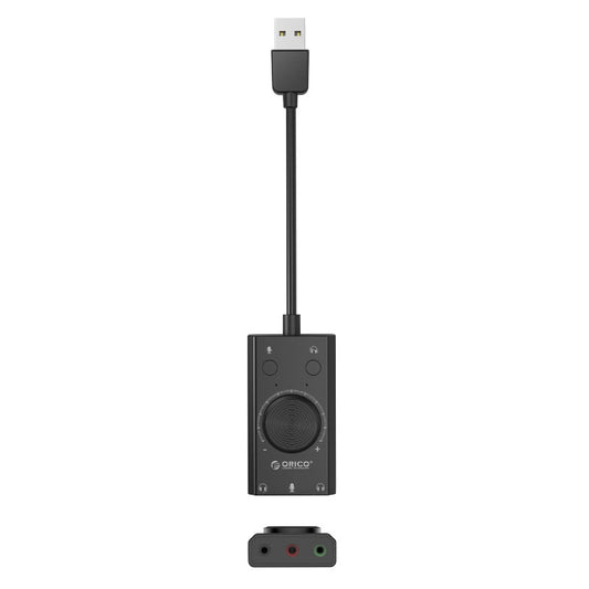 USB zvočna kartica Orico SC2, 3 x Jack 3,5 mm, črna