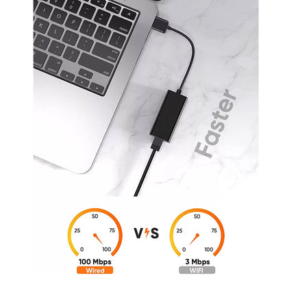 Mrežna kartica Techsuit AC19, RJ45, USB, Črna