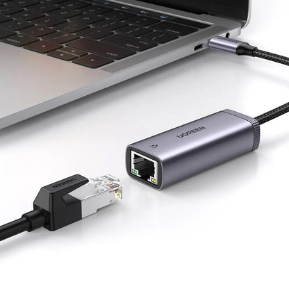 Mrežna kartica UGREEN CM483, RJ45, USB-C, Siva