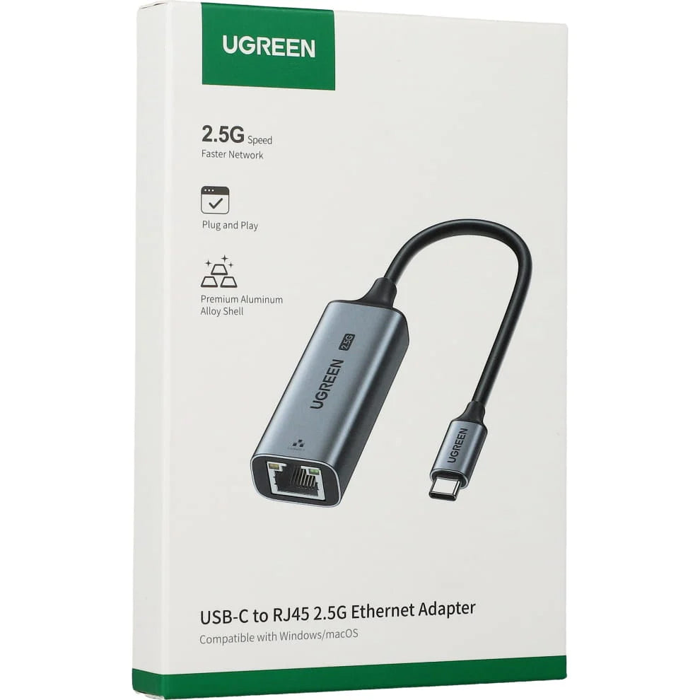 UGREEN CM648 Network Card, RJ45, USB, Grey
