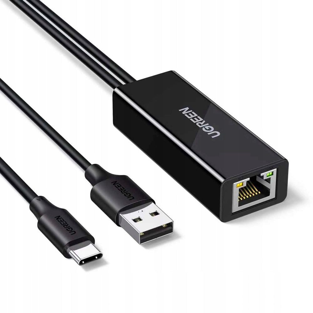 Omrežna kartica UGREEN CR110 (75535), RJ45, USB / USB-C, Črna