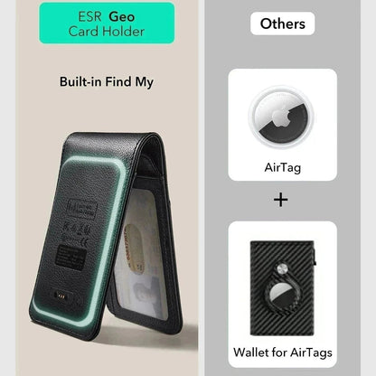 Denarnica ESR Classic Geo s funkcijo Find My in RFID zaščito, črna, ponovno zaprta