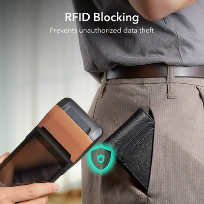 Denarnica ESR Classic Geo s funkcijo Find My in RFID zaščito, črna, ponovno zaprta