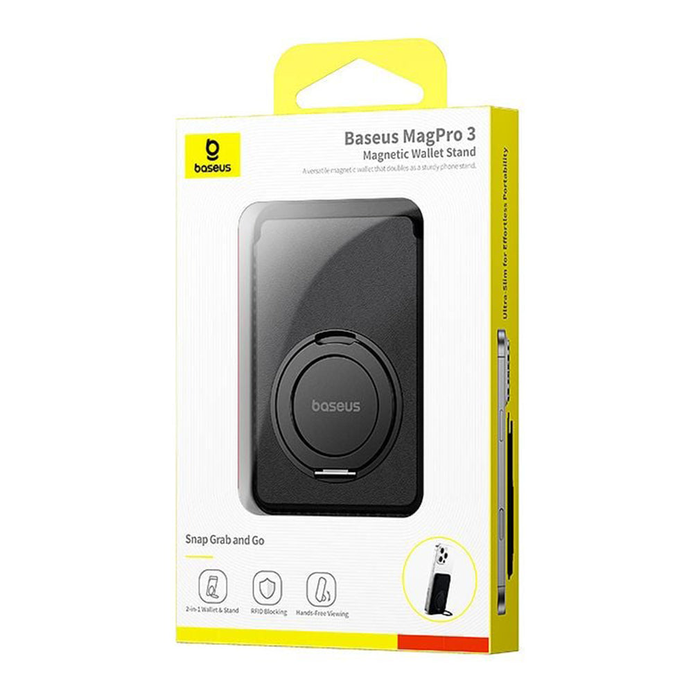 Portofel MagSafe, Baseus, MagPro 3, Črn P10077101213-01