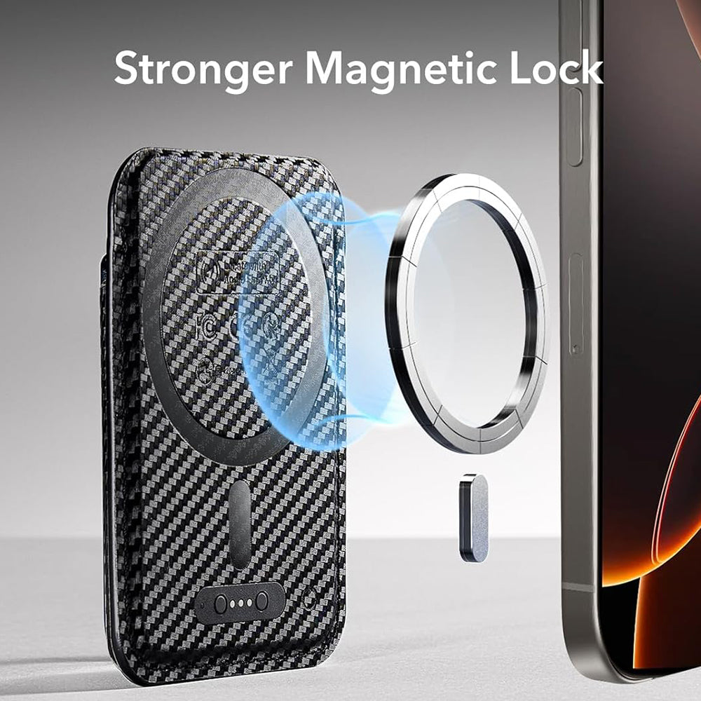 Denarnica Magsafe, ESR, Classic Geo Carbon, Črna