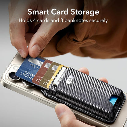 Denarnica Magsafe, ESR, Classic Geo Carbon, Črna