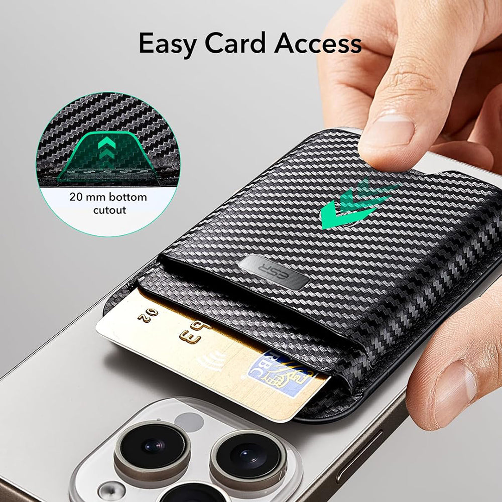 Denarnica Magsafe, ESR, Classic Geo Carbon, Črna