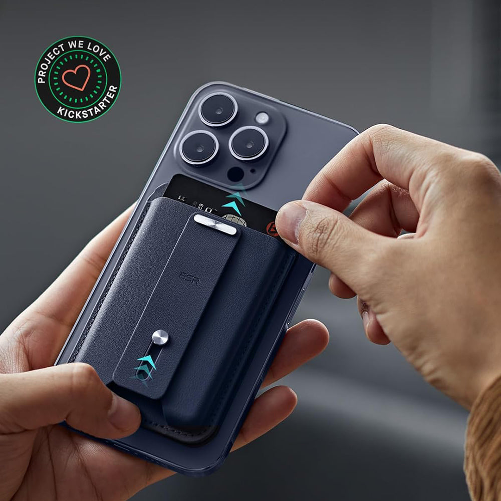 Denarnica Magsafe, ESR, Find my Wallet, Temno modra