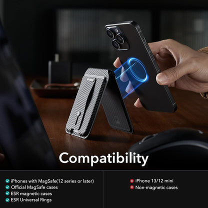 Denarnica Magsafe, ESR, Findy my Wallet Carbon, Črna