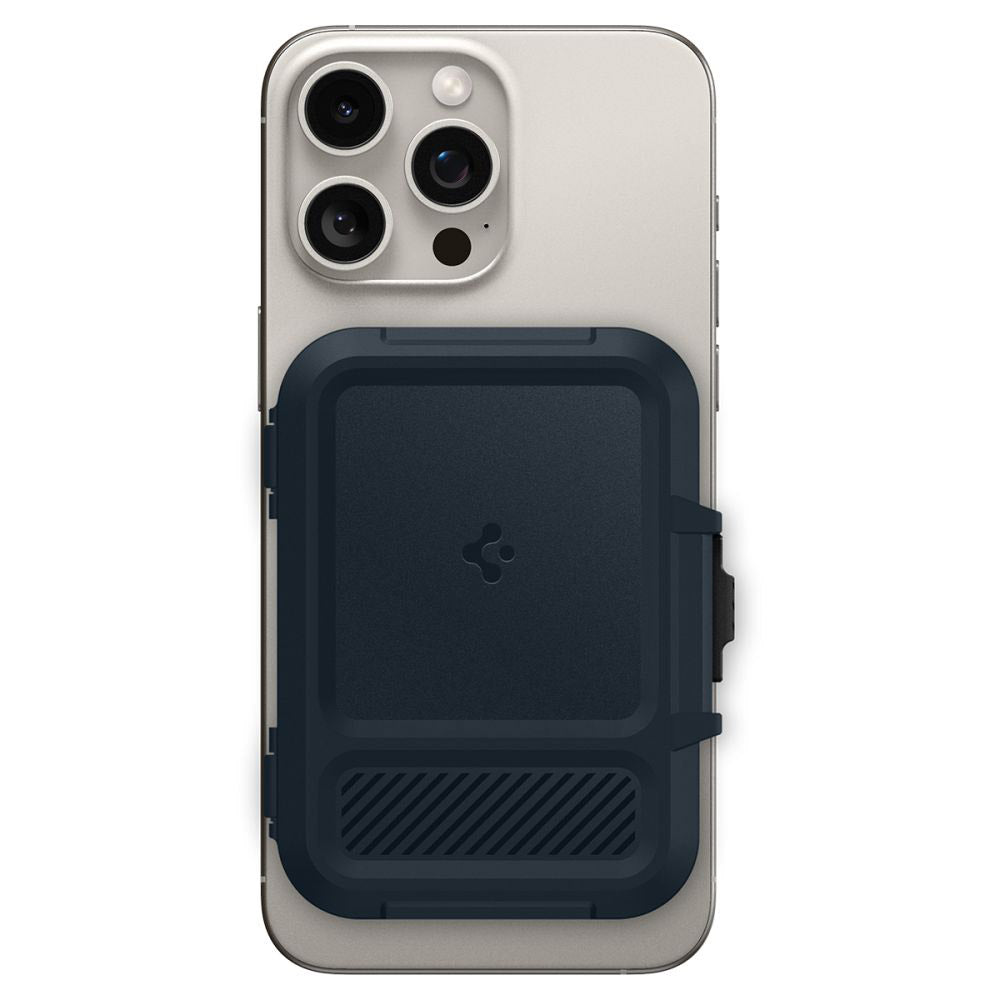 Denarnica Magsafe, Spigen, Lock Fit, Črna