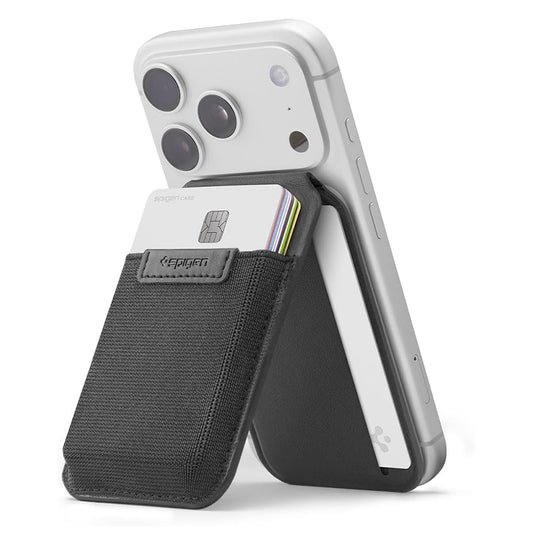 Denarnica MagSafe, Spigen, Slim Fold Tripod S314-4, Črna AFA11591