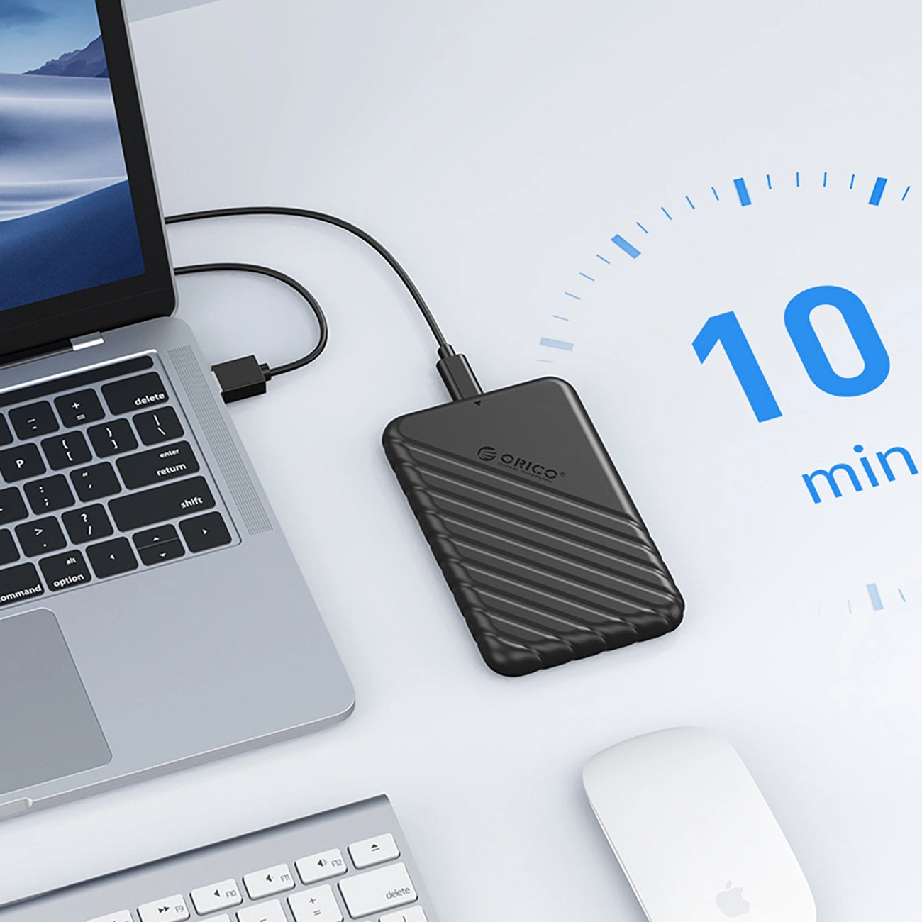 Orico 25PW1-U3 ohišje za HDD / SSD SATA 2,5 palca, microUSB 3.0, črno